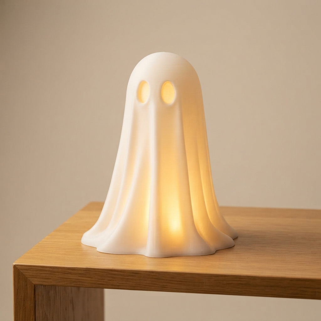 چراغ خواب رومیزی فانتزی مدل «روح کلاسیک» (Classic Ghost Lamp) | محصول پرینت سهبعدی نیلی استور