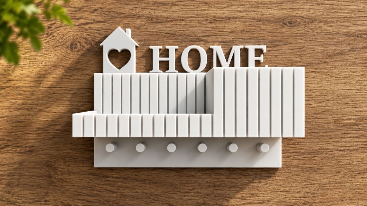 نظمدهنده دیواری HOME | جاکلیدی و ارگانایزر ورودی منزل | محصول پرینت سهبعدی نیلی استور