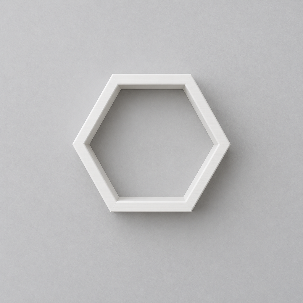 شلف دیواری ماژولار طرح ششضلعی (Hexagonal Modular Shelf) | محصول پرینت سهبعدی نیلی استور