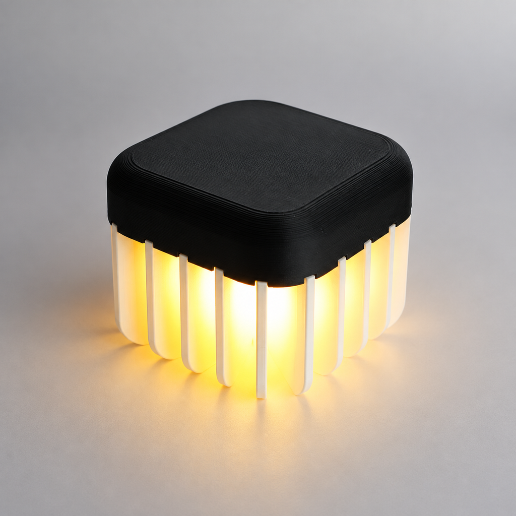 چراغ خواب مدرن Cube Light | محصول پرینت سهبعدی نیلی استور